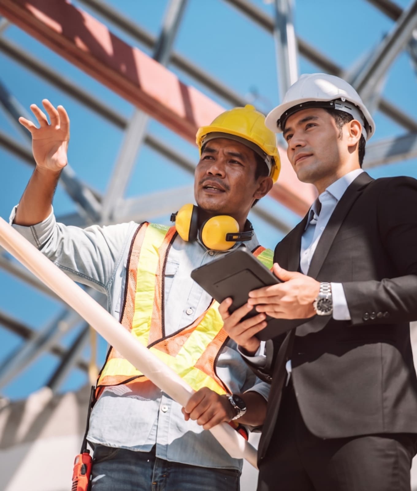 Engineers inspecting a construction site